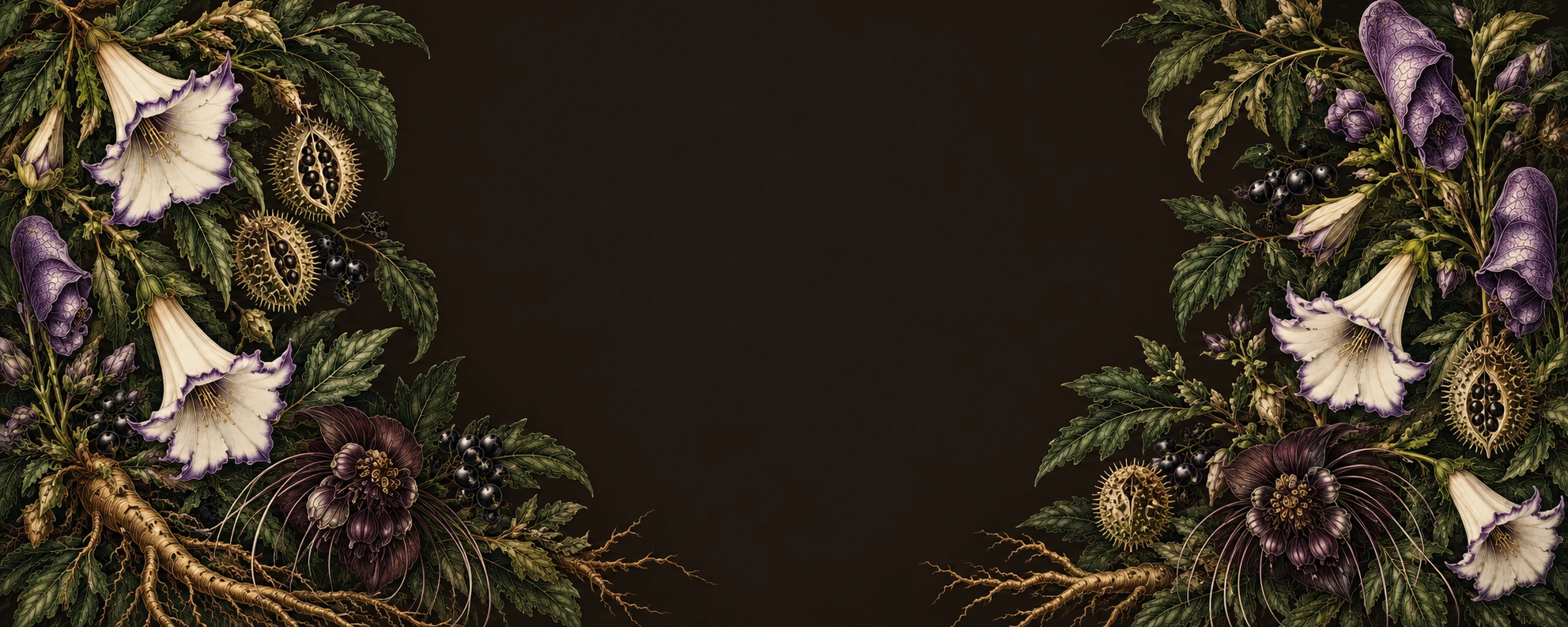 Autumn botanical flowers and foliage